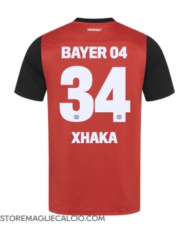 Bayer Leverkusen Granit Xhaka #34 Maglia Gara Casa Repliche 2024-25